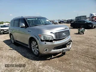 2012 Infiniti QX56 7-passenger with VIN JN8AZ2NEXC9023641, listed as a Copart auction lot 71316494 with 107,827 mi miles and Salvage Title. Bid and sale history available at carsss.com. Image 12.