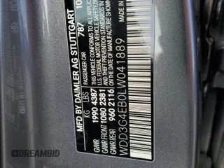 2020 Mercedes-Benz A 220 z VIN WDD3G4EB0LW041889, wystawiony jako Copart lot #57315095 z przebiegiem 20 493 mil mil oraz Szkody całkowita. Historia ofert i sprzedaży dostępna na DreamBid. Obrazek 12.
