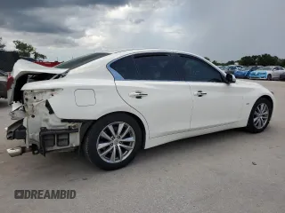 2017 Infiniti Q50 Premium with VIN JN1EV7AP7HM732368, listed as a Copart auction lot 59791965 with 127,699 mi miles and Salvage title. Bid and sale history available at DreamBid. Image 3.
