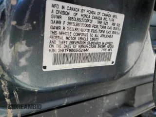 2005 Honda Pilot EX-L with VIN 2HKYF18665H521444, listed as a Copart auction lot 53664375 with 197,436 mi miles and Salvage Title. Bid and sale history available at DreamBid. Image 15.