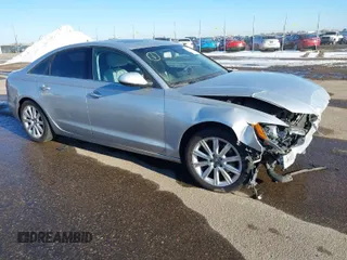 2013 Audi A6 2.0T Premium Plus with VIN WAUDFAFC4DN133695, listed as a IAAI auction lot 41174136 with 1 mi miles. Bid and sale history available at carsss.com. Image 1.