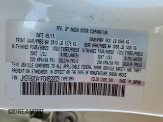 2015 Mazda CX-9 Grand Touring с VIN JM3TB2DA1F0462203, выставлен на аукционе Copart как лот 37073714 с пробегом 101 293 миль миль и Списание • Salvage title. История ставок и продаж доступна на DreamBid. Изображение 14.