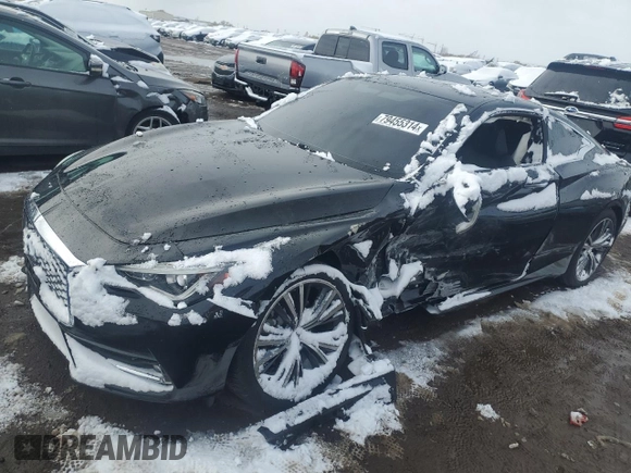2017 Infiniti Q60 Premium with VIN JN1CV7EL4HM320567, listed as a Copart auction lot 79455314 with 74,043 mi miles and Salvage title. Bid and sale history available at DreamBid. Image 1.