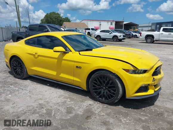 2015 Ford Mustang GT z VIN 1FA6P8CF4F5362399, wystawiony jako IAAI lot #42414261 z przebiegiem 45 823 mil mil oraz . Historia ofert i sprzedaży dostępna na DreamBid. Obrazek 1.