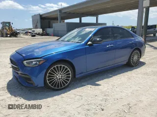 2023 Mercedes-Benz C with VIN W1KAF4GB9PR150301, listed as a Copart auction lot 53760205 with 8,023 mi miles and Salvage Title. Bid and sale history available at carsss.com. Image 1.