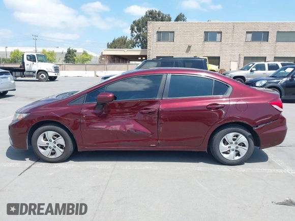 2014 Honda Civic LX with VIN 19XFB2F53EE241116, listed as a IAAI auction lot 42058308 with 204,734 mi miles and . Bid and sale history available at DreamBid. Image 14.