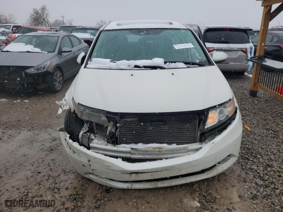 2015 Honda Odyssey Touring Elite with VIN 5FNRL5H96FB070496, listed as a Copart auction lot 46048795 with 136,374 mi miles and Salvage Title. Bid and sale history available at carsss.com. Image 5.