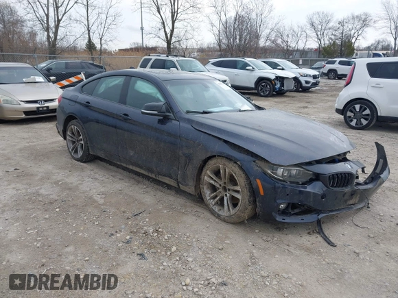 2018 BMW 4 Series 430i xDrive with VIN WBA4J3C59JBL04275, listed as a IAAI auction lot 42006768 with 59,437 mi miles and . Bid and sale history available at DreamBid. Image 1.