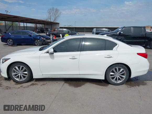 2017 Infiniti Q50 Premium with VIN JN1EV7APXHM741615, listed as a IAAI auction lot 41876088 with 84,774 mi miles and . Bid and sale history available at carsss.com. Image 14.