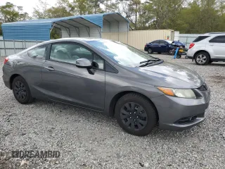 2012 Honda Civic Cpe LX with VIN 2HGFG3B58CH565582, listed as a Copart auction lot 51596875 with 212,658 mi miles and Salvage Title. Bid and sale history available at carsss.com. Image 4.