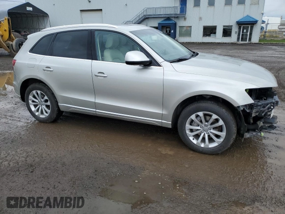 2014 Audi Q5 Premium Plus with VIN WA1VFCFP6EA062623, listed as a Copart auction lot 55485885 with 95,202 mi miles and Salvage title. Bid and sale history available at DreamBid. Image 4.