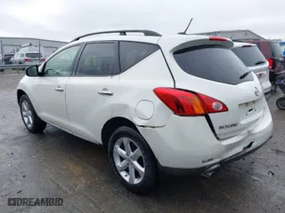 2009 Nissan Murano S with VIN JN8AZ18U09W027706, listed as a IAAI auction lot 41059332 with 197,968 mi miles. Bid and sale history available at carsss.com. Image 3.