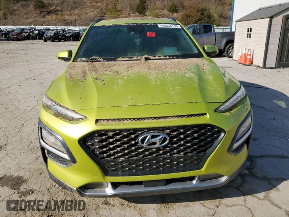 2019 Hyundai Kona Ultimate with VIN KM8K5CA56KU237041, listed as a Copart auction lot 45954795 with 0 mi miles and Salvage Title. Bid and sale history available at carsss.com. Image 5.