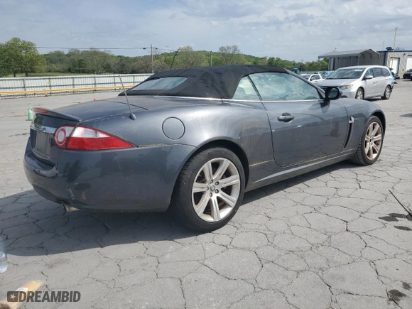 2007 Jaguar XK with VIN SAJWA44B875B18955, listed as a Copart auction lot 53782525 with 0 mi miles and Salvage Title. Bid and sale history available at carsss.com. Image 3.