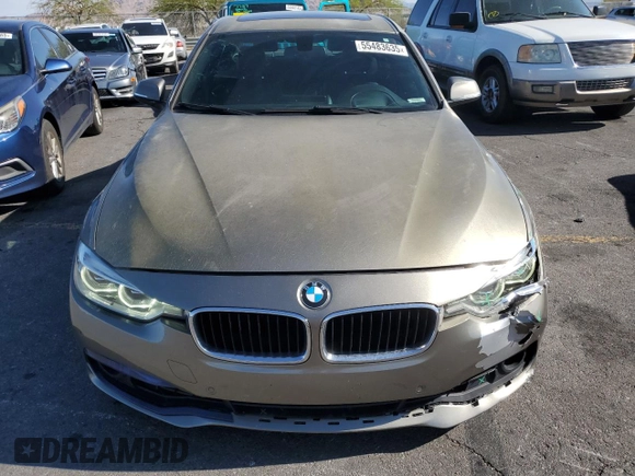 2016 BMW 3 Series 328i with VIN WBA8E9G53GNT84649, listed as a Copart auction lot 55483635 with 54,660 mi miles and Salvage title. Bid and sale history available at DreamBid. Image 5.