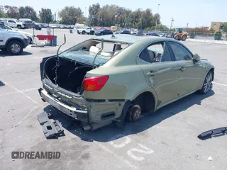 2008 Lexus IS 250 with VIN JTHBK262182076025, listed as a IAAI auction lot 42465633 with Not provided miles and . Bid and sale history available at DreamBid. Image 4.