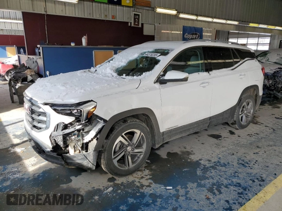 2018 GMC Terrain SLT with VIN 3GKALVEV1JL366202, listed as a Copart auction lot 44376235 with 96,168 mi miles and Salvage Title. Bid and sale history available at carsss.com. Image 1.