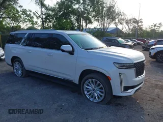 2023 Cadillac Escalade ESV RWD Luxury with VIN 1GYS3JKLXPR558662, listed as a IAAI auction lot 42340734 with 51,590 mi miles and . Bid and sale history available at DreamBid. Image 1.