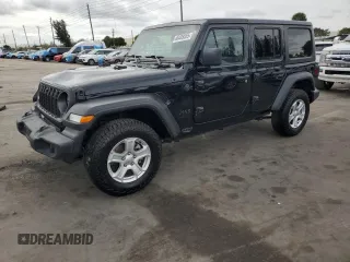 2022 Jeep Wrangler Unlimited Sport Altitude with VIN 1C4HJXDN5NW270327, listed as a Copart auction lot 46409555 with 61,916 mi miles and Clean title. Bid and sale history available at DreamBid. Image 1.