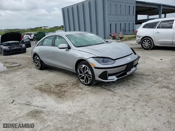 2023 Hyundai IONIQ 6 SEL with VIN KMHM34ACXPA024329, listed as a Copart auction lot 75406724 with 4,259 mi miles and Non Repairable. Bid and sale history available at carsss.com. Image 10.