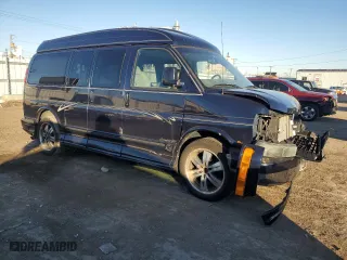 2005 GMC Savana Cargo Van YF7 Upfitter with VIN 1GDFH15T751187326, listed as a Copart auction lot 81948094 with 198,473 mi miles and Salvage Title. Bid and sale history available at carsss.com. Image 4.