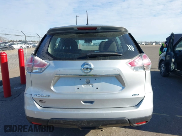 2015 Nissan Rogue S with VIN KNMAT2MV9FP571497, listed as a IAAI auction lot 41985541 with 144,223 mi miles and . Bid and sale history available at DreamBid. Image 17.