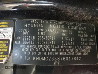 2007 Hyundai Entourage GLS с VIN KNDMC233876017842, выставлен на аукционе Copart как лот 60615805 с пробегом 117 562 миль миль и Списание • Salvage title. История ставок и продаж доступна на DreamBid. Изображение 13.
