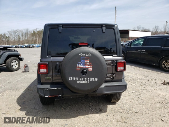 2022 Jeep Wrangler Unlimited Willys Sport with VIN 1C4HJXDM8NW276565, listed as a Copart auction lot 49680384 with Not provided miles and Salvage title. Bid and sale history available at DreamBid. Image 6.