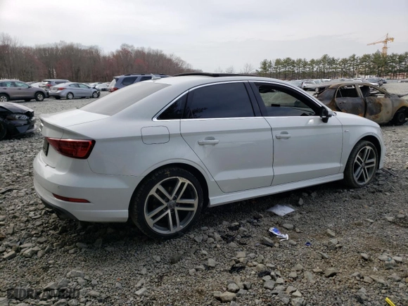 2017 Audi A3 Sedan Premium Plus with VIN WAUJ8GFF9H1047189, listed as a Copart auction lot 46703093 with 0 mi miles. Bid and sale history available at carsss.com. Image 3.