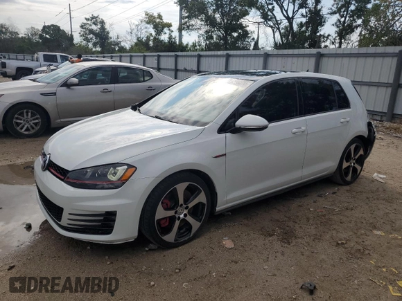 2017 Volkswagen Golf GTI Autobahn with VIN 3VW547AU5HM021131, listed as a Copart auction lot 71445474 with 121,060 mi miles and Salvage Title. Bid and sale history available at carsss.com. Image 1.