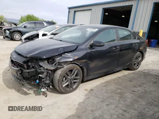 2021 Kia Forte GT-Line with VIN 3KPF34AD9ME297552, listed as a Copart auction lot 54503075 with 75,982 mi miles and Salvage title. Bid and sale history available at DreamBid. Image 1.