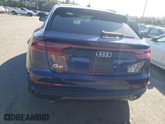 2020 Audi Q8 Premium Plus with VIN WA1EVAF19LD001877, listed as a Copart auction lot 40738583 with 0 mi miles. Bid and sale history available at carsss.com. Image 6.