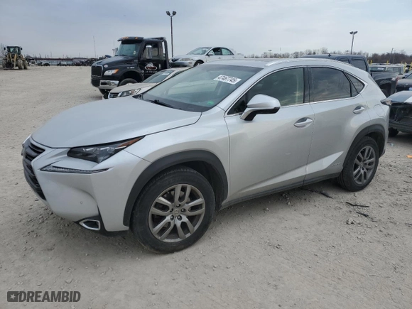 2016 Lexus NX 300h with VIN JTJBJRBZ8G2035760, listed as a Copart auction lot 47467745 with 132252 miles and Salvage Title. Bid and sale history available at carsss.com. Image 1.