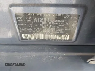 2013 Subaru Outback Premium with VIN 4S4BRCBCXD3278637, listed as a IAAI auction lot 42810017 with 229,161 mi miles and . Bid and sale history available at DreamBid. Image 9.