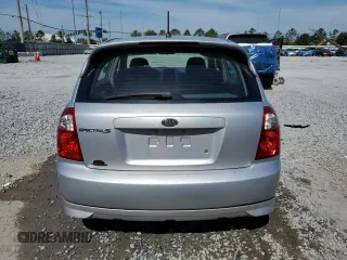 2005 Kia Spectra with VIN KNAFE162155081155, listed as a Copart auction lot 53893255 with 127,937 mi miles and Salvage Title. Bid and sale history available at carsss.com. Image 6.