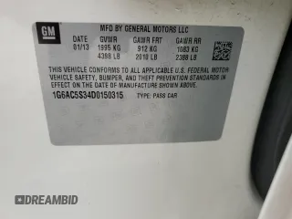 2013 Cadillac ATS Performance z VIN 1G6AC5S34D0150315, wystawiony jako Copart lot #71355404 z przebiegiem Nie podano mil oraz Szkody całkowita. Historia ofert i sprzedaży dostępna na DreamBid. Obrazek 15.