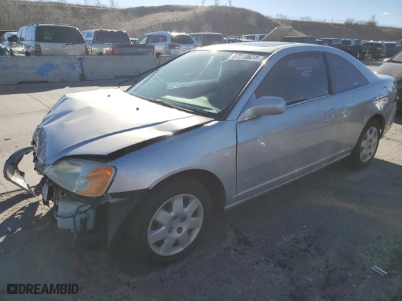 2002 Honda Civic EX with VIN 1HGEM21912L047222, listed as a Copart auction lot 87010634 with 0 mi miles and Salvage Title. Bid and sale history available at carsss.com. Image 1.