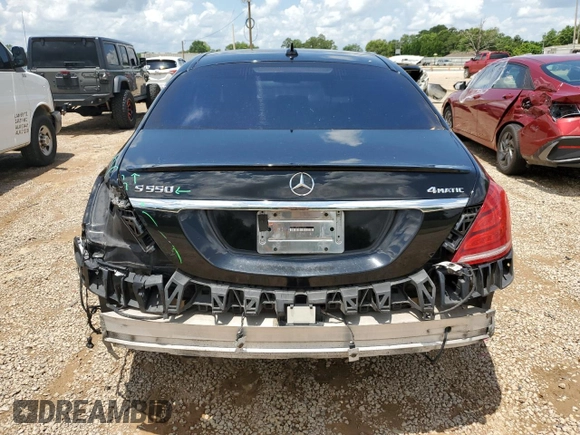 2014 Mercedes-Benz S 550 with VIN WDDUG8FB2EA049356, listed as a Copart auction lot 61553375 with 185,553 mi miles and Salvage title. Bid and sale history available at DreamBid. Image 6.
