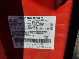 2012 Ford F-150 XL with VIN 1FTFX1EFXCFB15442, listed as a Copart auction lot 46424915 with Not provided miles and Salvage title. Bid and sale history available at DreamBid. Image 13.