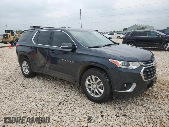 2019 Chevrolet Traverse LT Cloth z VIN 1GNEVGKW9KJ281947, wystawiony jako Copart lot #55349625 z przebiegiem 86 559 mil mil oraz Szkoda całkowita • Salvage title. Historia ofert i sprzedaży dostępna na DreamBid. Obrazek 4.