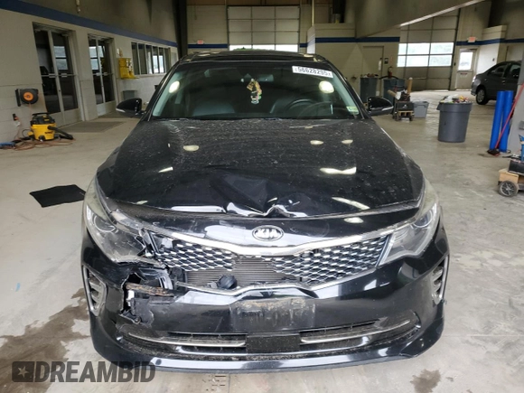 2016 Kia Optima SX Turbo with VIN 5XXGW4L23GG011780, listed as a Copart auction lot 56628295 with 104,288 mi miles and Salvage title. Bid and sale history available at DreamBid. Image 5.