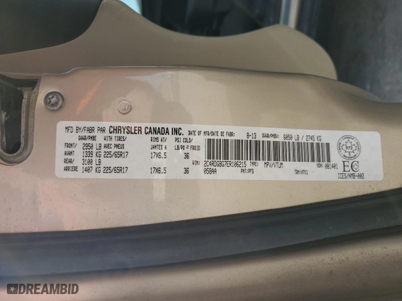 2014 Dodge Grand Caravan SE with VIN 2C4RDGBG7ER106215, listed as a Copart auction lot 63888114 with 195,205 mi miles and Non Repairable. Bid and sale history available at carsss.com. Image 13.