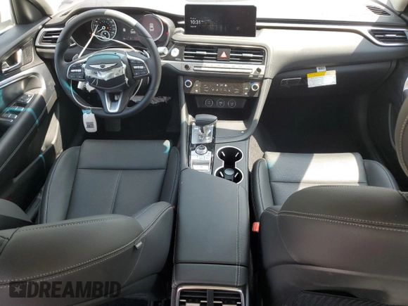 2025 Genesis G70 2.5T with VIN KMTG34SC9SU156684, listed as a Copart auction lot 59886055 with 3,128 mi miles and Clean title. Bid and sale history available at DreamBid. Image 8.
