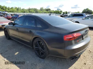 2015 Audi S8 with VIN WAUK2AFD3FN015524, listed as a Copart auction lot 58506754 with 69,866 mi miles and Salvage Title. Bid and sale history available at carsss.com. Image 2.