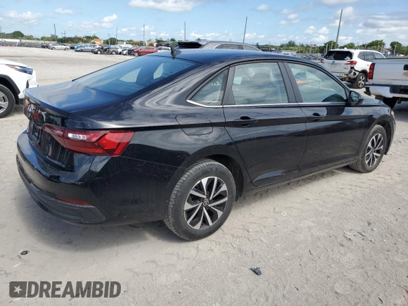 2024 Volkswagen Jetta S with VIN 3VW5M7BU4RM075715, listed as a Copart auction lot 62886015 with 21,207 mi miles and Clean title. Bid and sale history available at DreamBid. Image 3.