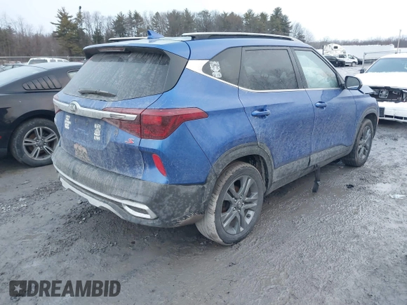 2021 Kia Seltos S with VIN KNDEU2AA5M7045302, listed as a IAAI auction lot 41221708 with 72,592 mi miles and . Bid and sale history available at DreamBid. Image 4.