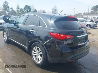 2017 Infiniti QX70 with VIN JN8CS1MW0HM414433, listed as a IAAI auction lot 41791003 with 105,946 mi miles and . Bid and sale history available at DreamBid. Image 3.