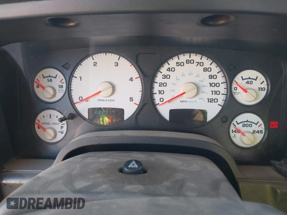 2005 Dodge 2500 SLT with VIN 3D7KS28C15G805401, listed as a IAAI auction lot 41406490 with 222,717 mi miles and . Bid and sale history available at DreamBid. Image 7.