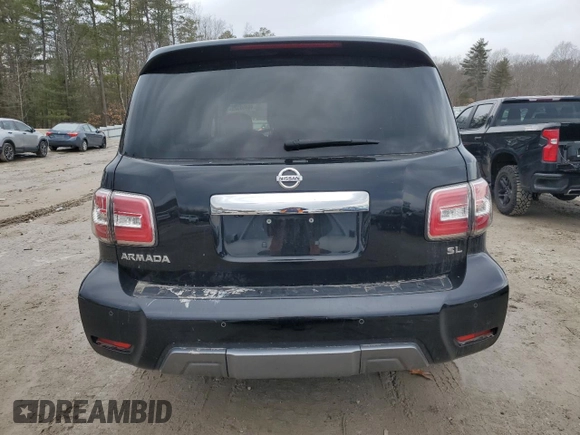2020 Nissan Armada SV with VIN JN8AY2ND0LX017515, listed as a Copart auction lot 46450375 with 78,483 mi miles and Salvage Title. Bid and sale history available at carsss.com. Image 6.
