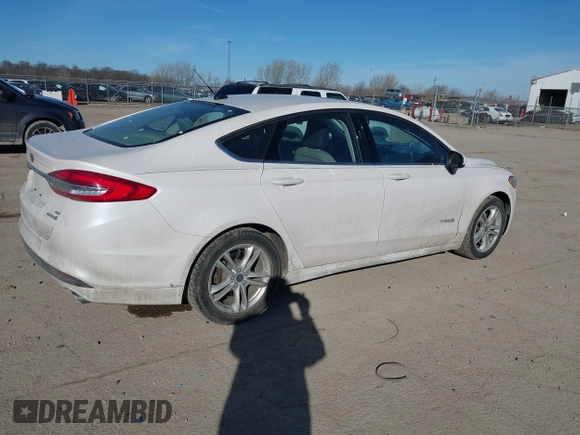 2018 Ford Fusion Hybrid SE with VIN 3FA6P0LU4JR152682, listed as a IAAI auction lot 41691305 with 142,059 mi miles. Bid and sale history available at carsss.com. Image 4.
